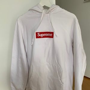 White supreme hoodie